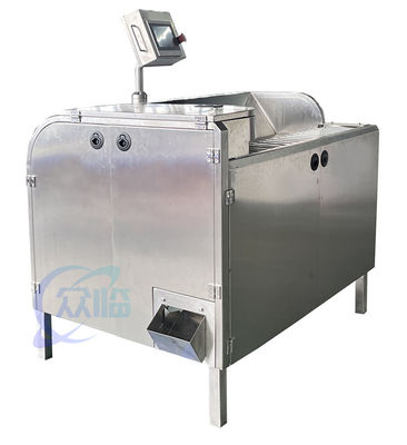 1.5KW Πρακτική μηχανή απολέπισης γαρίδας Πολλαπλές σκηνές από ανοξείδωτο χάλυβα