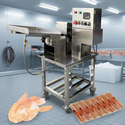 Καλή τιμή High Stable Automatic Shrimp Cutter Πολυλειτουργική μηχανή κοπής γαρίδων από ανοξείδωτο ατσάλι 304 γαρίδα μηχανή κοπής για θαλασσινά online