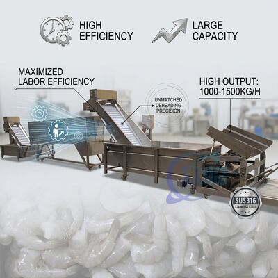 Καλή τιμή Multifunctional Seafood Processing Plant Equipment Food Grade SUS304 1200-1800KG 15KW 60Hz online