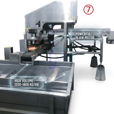 Καλή τιμή Durable Shrimp Processing Machine Hygienic SUS304 800-1000KG 9.0KW 220V For Food Processing Factory online