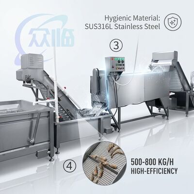 Καλή τιμή Energy Saving Shrimp Deheading Sorting Machine SUS304 Stainless Steel 1200-1800KG 7.5KW 380V online