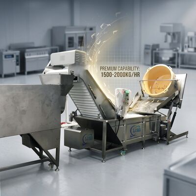 Καλή τιμή SUS304 Shrimp Head Removal System 316L Stainless Steel 2500-3000KG 15KW 220V For Frozen Food Factory online